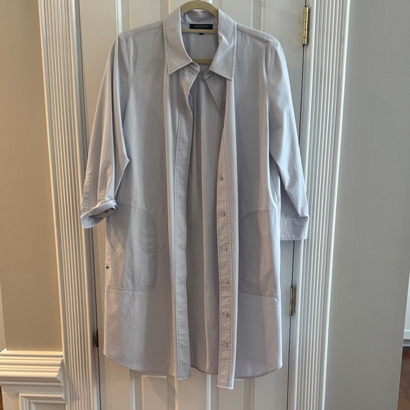 Lafayette 148 New York Gray Shirt Dress